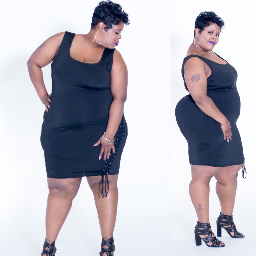 Plus eyelet dress